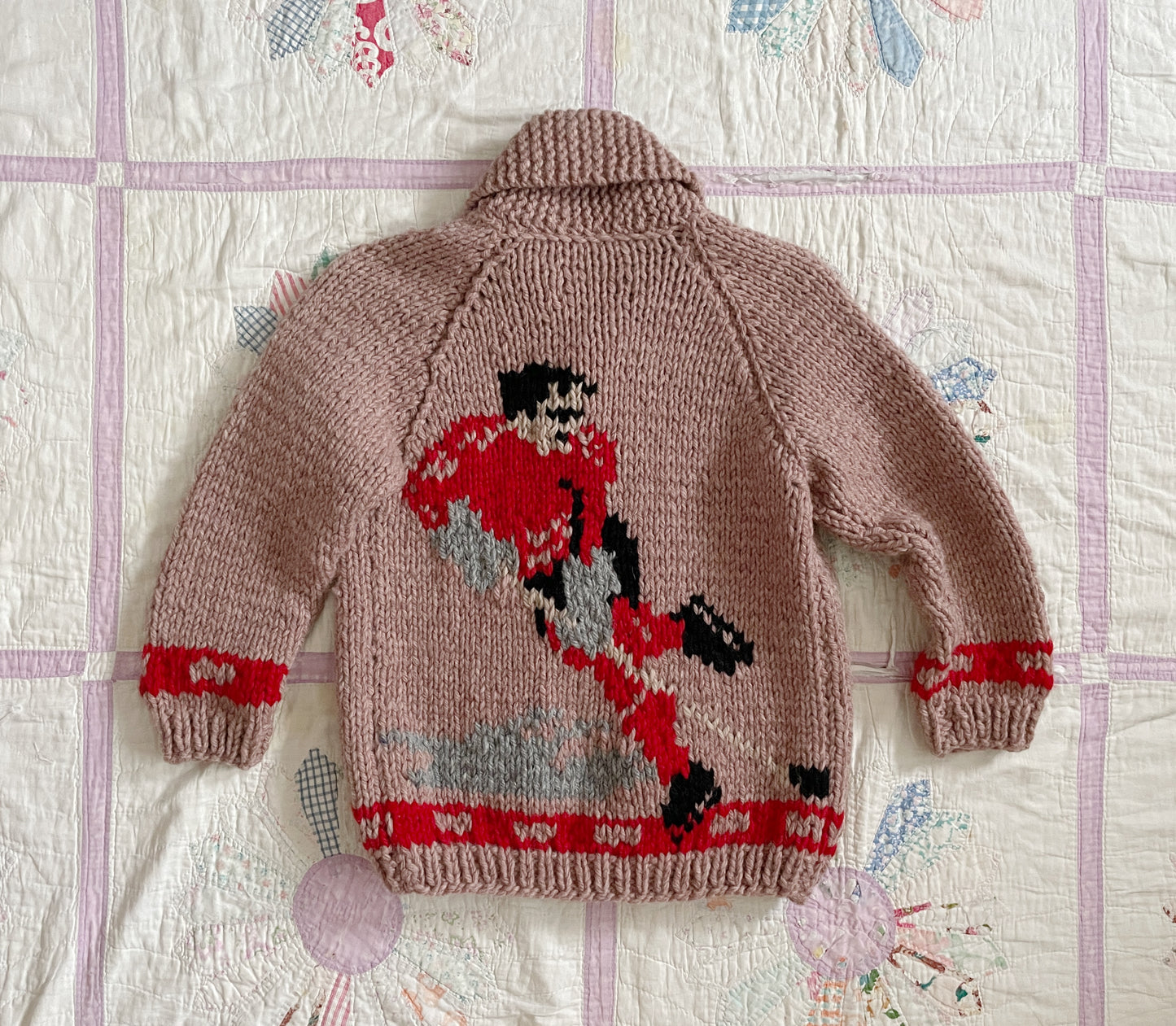 1960s Wool Cowichan Hockey Player Cardigan X-Small/Small